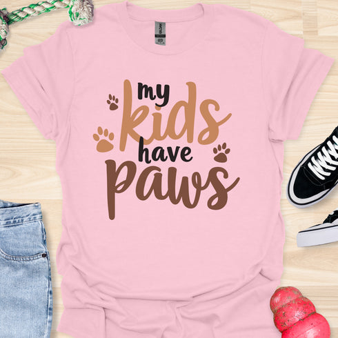 My kids have paws - V1 - Bold and Cool T-Shirt